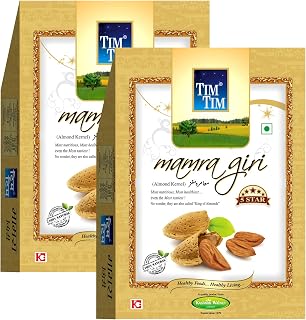 TIM TIM Mamra Almonds 5 Star, 500G (250Gx2), Whole Price In India