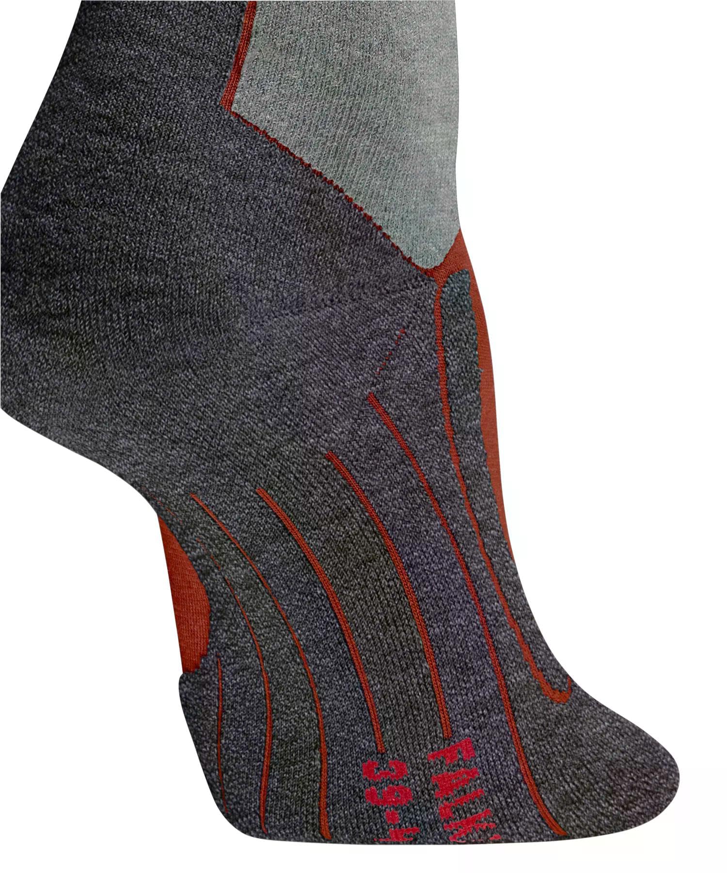 FALKE SK4 Advanced M Kh lana filo funzionale caldi sottili 1 paio, Calzini da sci Uomo, Rosso Chilly 8821, 39-41