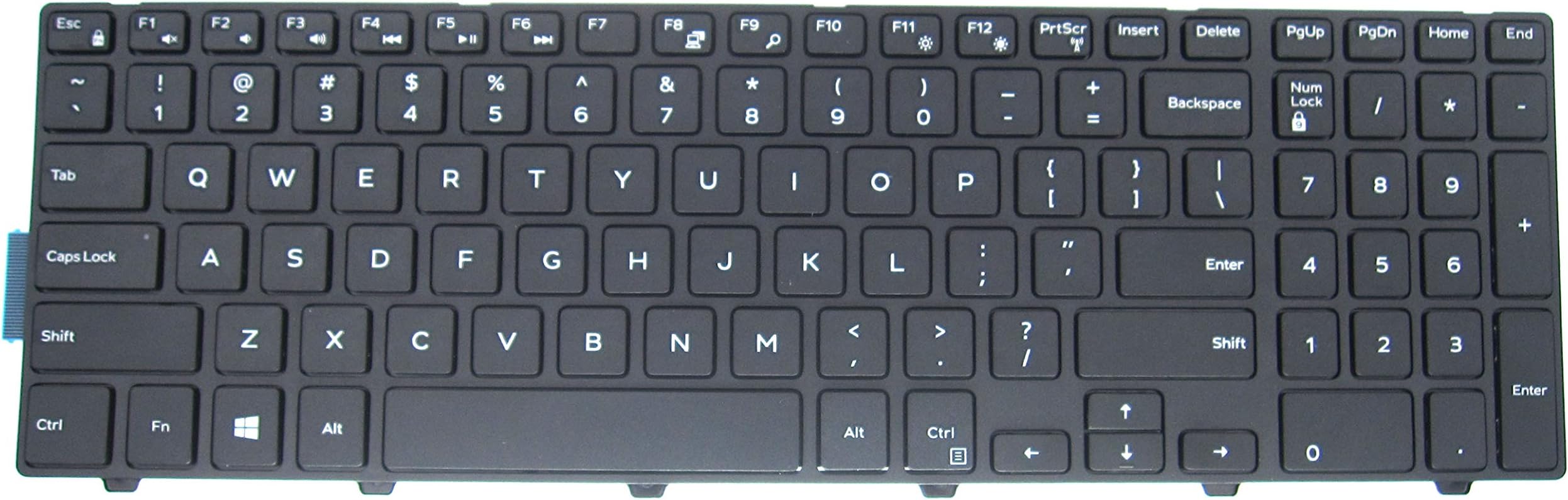 LeFix Replacement US Keyboard (with Frame) for Dell Inspiron 15 3000 5000 3541 3542 3543 5542 5545 5547 Series 15-5547 15-5000 15-5545 17-5000 43235-98594