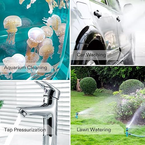 Miniatura 7 de VIVOSUN Bomba de transferencia de agua de 115 V, bomba eléctrica portátil de 110 HP 330 GPH con interruptor de encendidoapagado y kit de manguera de