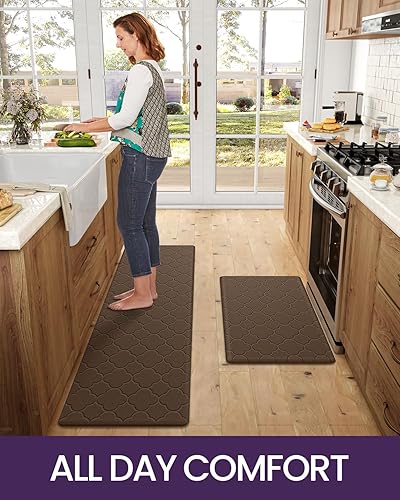 Miniatura 9 de DEXI Alfombras de cocina antifatiga para el suelo, alfombra de corredor acolchada antideslizante y cómoda alfombra de espuma para oficina,