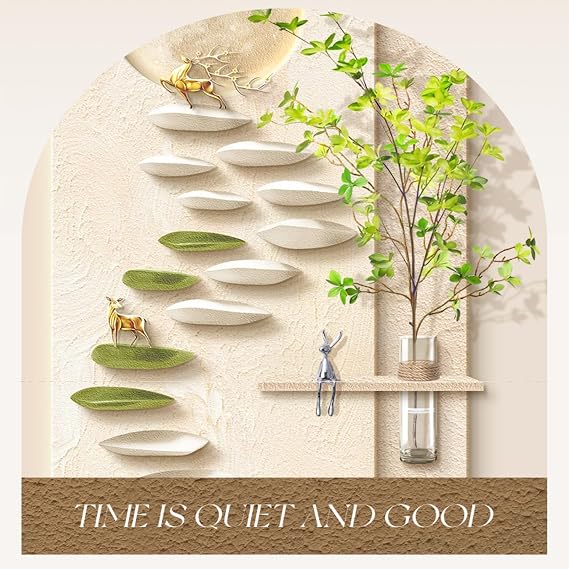 ZIGTUEI 3D LED Wall Art with Light, Sandstone Wall Decor with Remote, Modern Decorative Panel, Plug-in Power Supply 3D Wall Mural for Home, Restaurant, Hotel(Beige 2,50x100cm/19.7x39.4in)