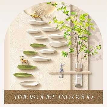 ZIGTUEI 3D LED Wall Art with Light, Sandstone Wall Decor with Remote, Modern Decorative Panel, Plug-in Power Supply 3D Wall Mural for Home, Restaurant, Hotel(Beige 2,50x100cm/19.7x39.4in)