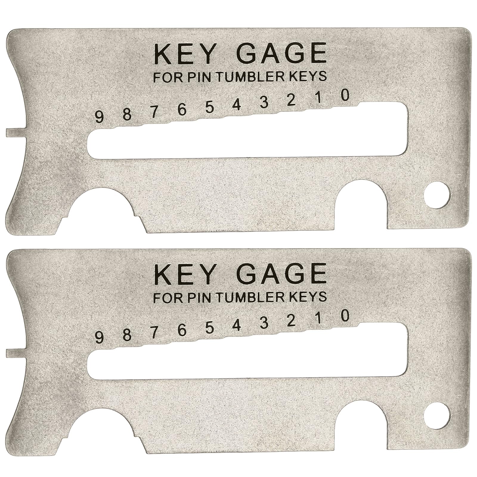 Kingdder 2 Pack 40-104 Key Gauge Gray Keying Tool Key Decoder & Lock Pick Alignment Professional Locksmith Measuring Tool