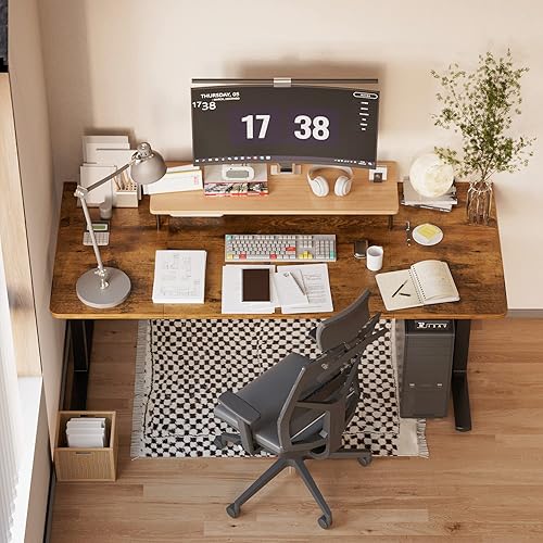 Miniatura 36 de YESHOMY Escritorio eléctrico de pie ajustable en altura, mesa de computadora de 48 pulgadas, estación de trabajo de oficina en casa, patas Pierna