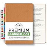 PRODUCTIVITY STORE Pro - Undated, 2026 Planner, 5.8” x 8.3” - The #1 Productivity Planner to Achieve Your 2026 Goals - Planner 2026-2027 - Brown - A5