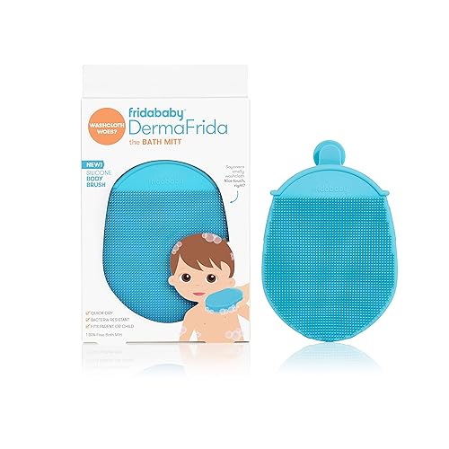 Vista 8 de Frida Baby DermaFrida The SkinSoother, cepillo de silicona para baño de bebé, esencial para piel seca, gorra de cuna y eccema (paquete de 2)