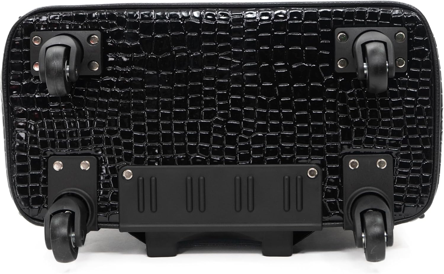 Rolling Laptop Bag for Women with Wheels & Handle Luxury Pure Leather Embossed Work Bag with Laptop Sleeve Travel Briefcase