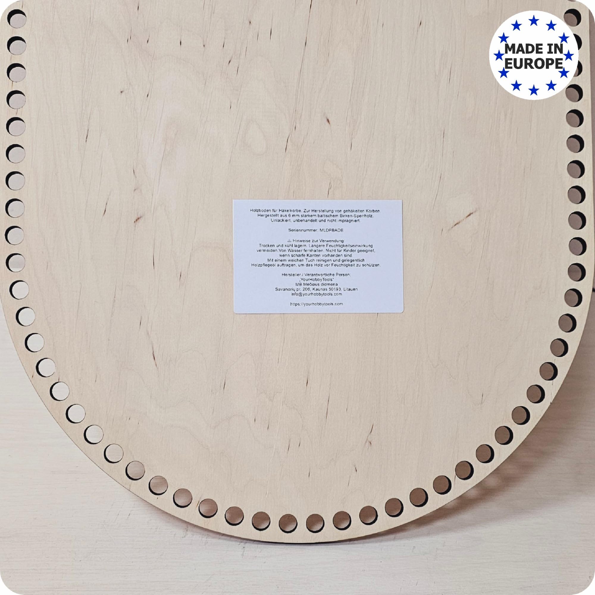 YourHobbyTools Base de madera con agujeros de 11 mm, para ganchillo, cesta de moisés, placa de suelo de madera para cestas de bricolaje, base de ganchillo, diferentes tamaños (70 x 37 cm)