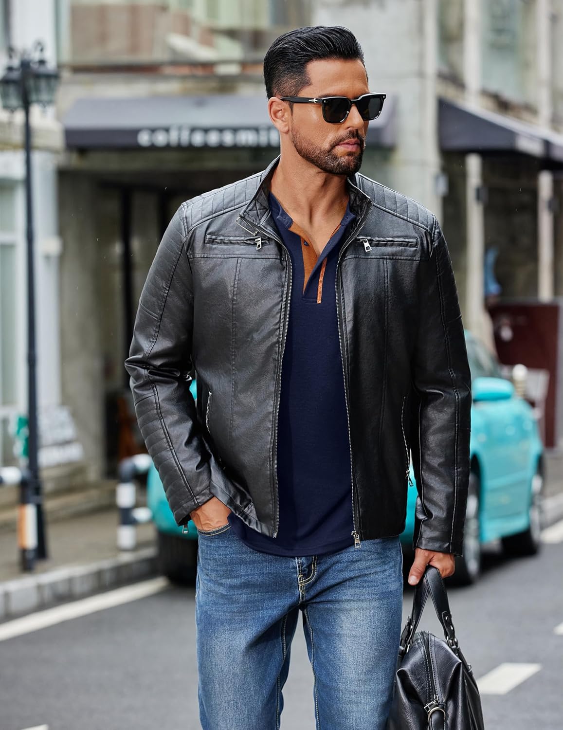 COOFANDY Men's Henley Long Sleeve Shirts Casual Button T-Shirt Pullover Basic Tees with Pocket - Image 4