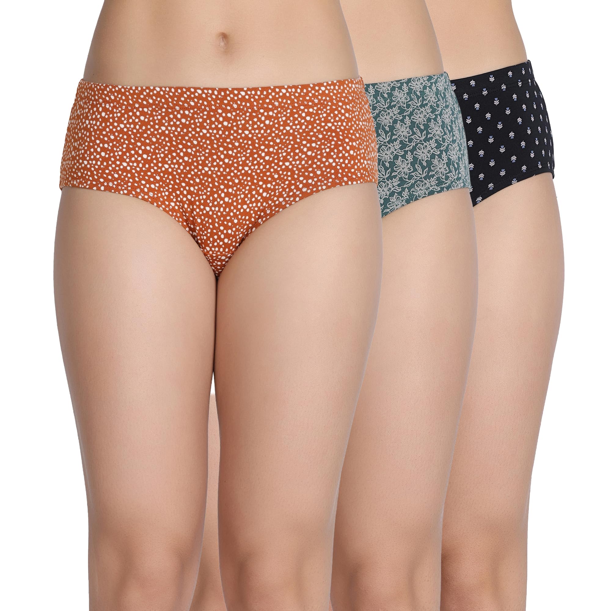 zivame Medium Rise Full Coverage Hipster Panty (Pack of 3)-Multicolor-picture-18