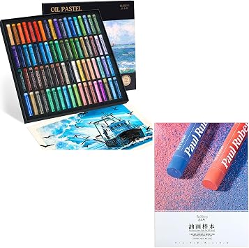 Paul Rubens Oil Pastels للفنانين ، 72 ألوان المناظر الطبيعية Artist Soft Oil Pastel Set Oil Pastels Paper ، Mixed Media Sketchbook ، 112lbs / 240gsm أوراق فنية خالية من الأحماض 8.7 x 11.7 ، 30 ورقة