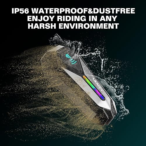 Miniatura 4 de LUVIN Casco Bluetooth Auriculares Moto Cascos Intercomunicador Delantero y Trasero 2-Riders Sistemas de Comunicación de Motocicleta Cancelación