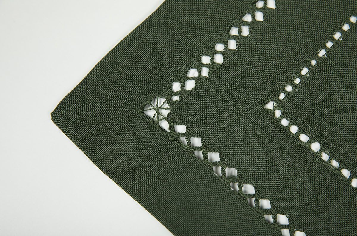 Double Hemstitch Easy Care Tablecloth, 65 by 108-Inch, Pine