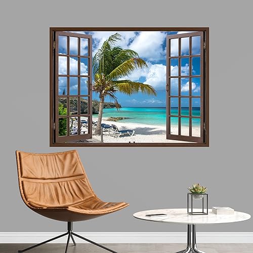 Miniatura 22 de IDEA4WALL Adhesivo mural removible para pared, cielo azul, vibrante, verano, montaña, valle, naturaleza, desierto, arte moderno, paisaje, colorido