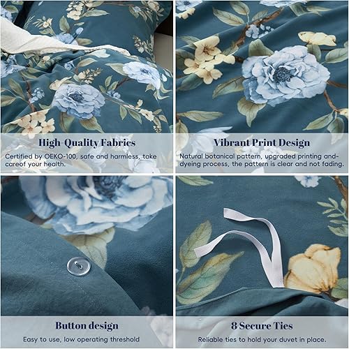 Miniatura 12 de PHF - Juego de funda de edredón de terciopelo auténtico tamaño individual, juego de funda de edredón ultra suave y transpirable de 2 piezas