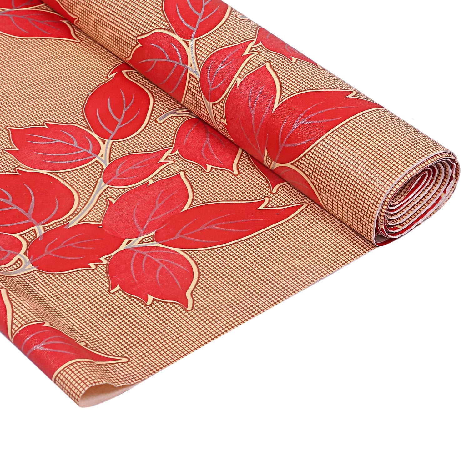 Kuber Industries Shelf Mat - Leaf Print, Non-Slip -4