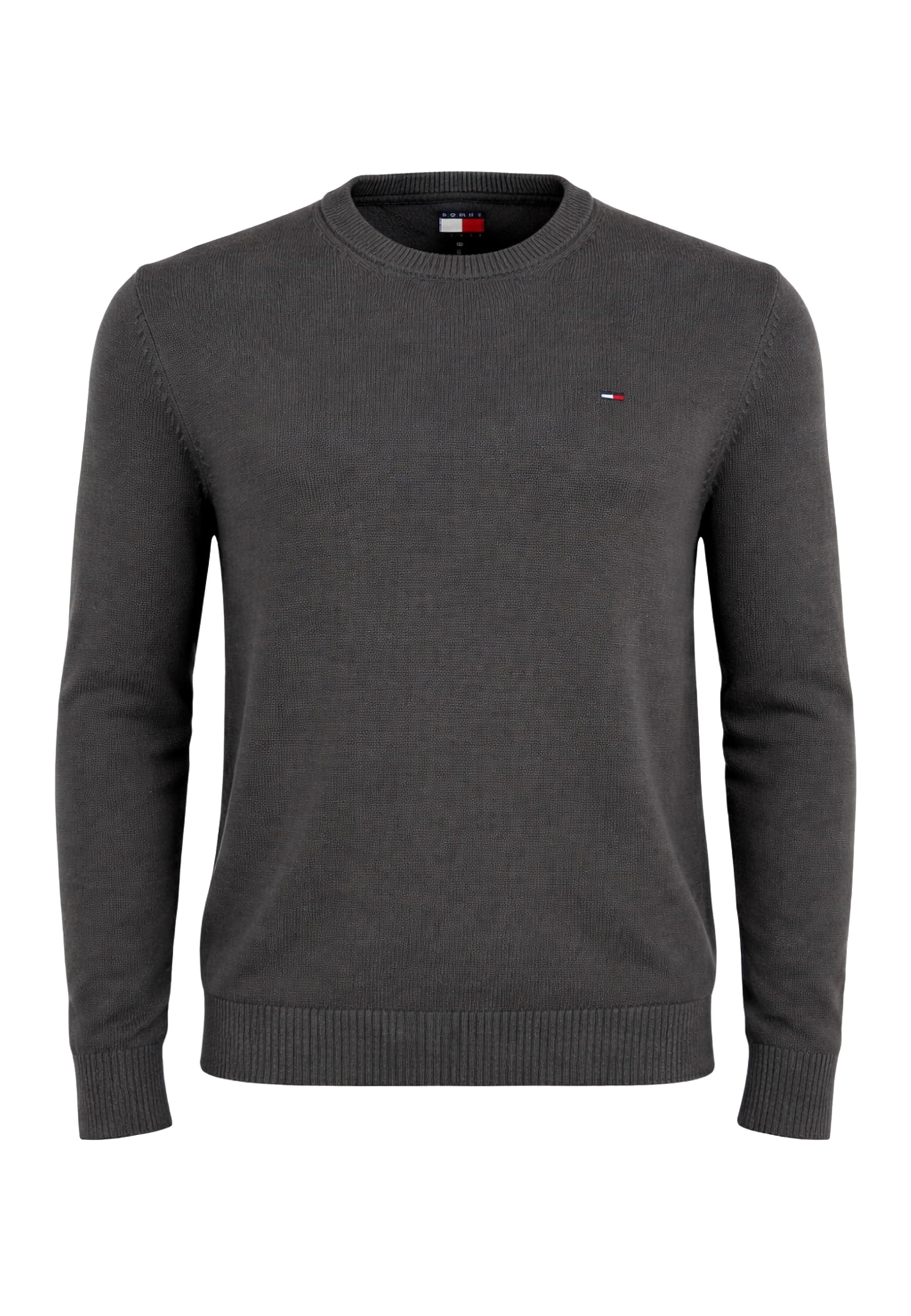 Tommy Jeans Men's TJM Slim Ess Sweater Ext Dm0Dm21787 Pullover, Grey (Washed Black), M