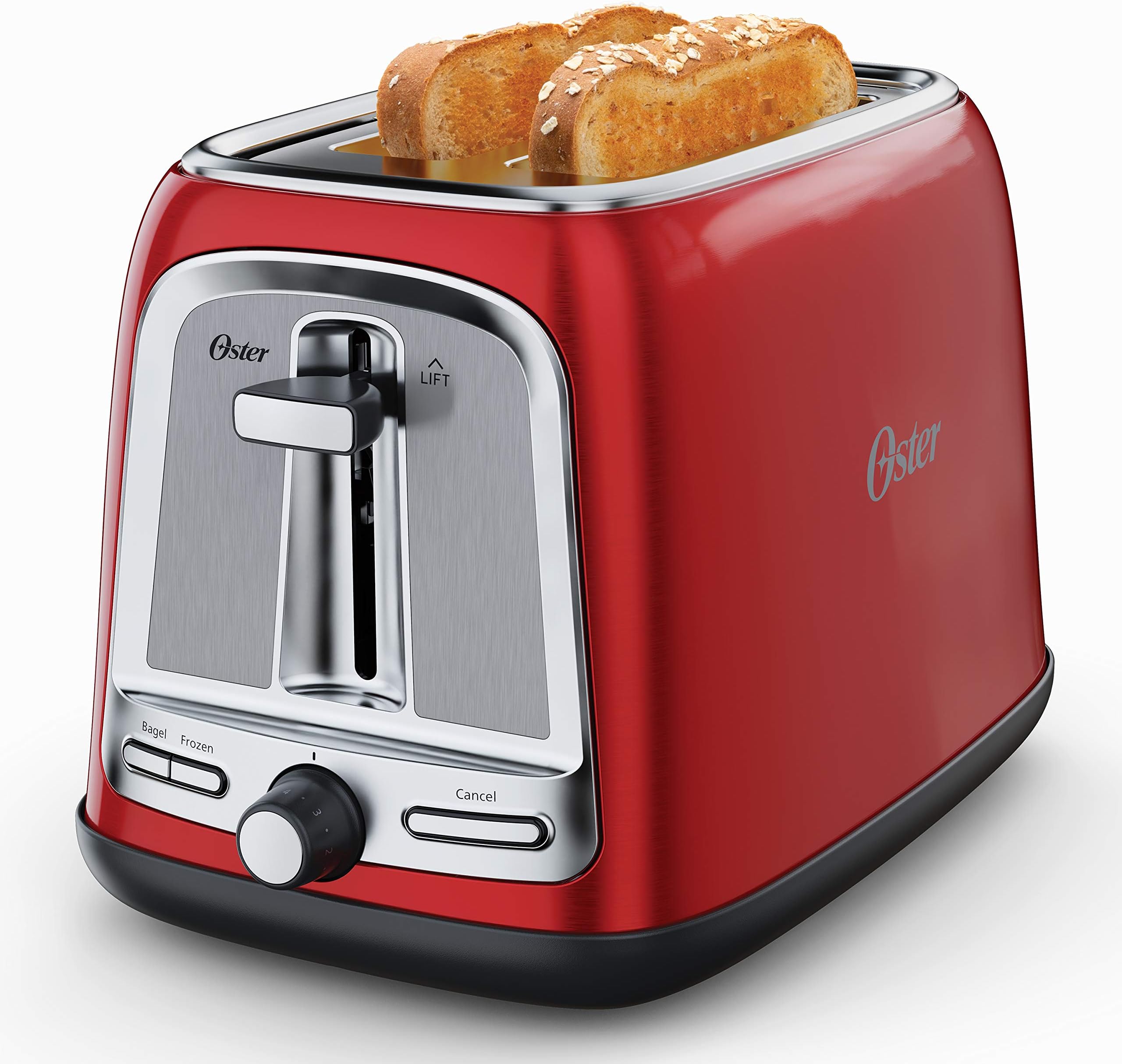 Oster® 2-Slice Toaster with Advanced Toast Technology, Candy Apple Red