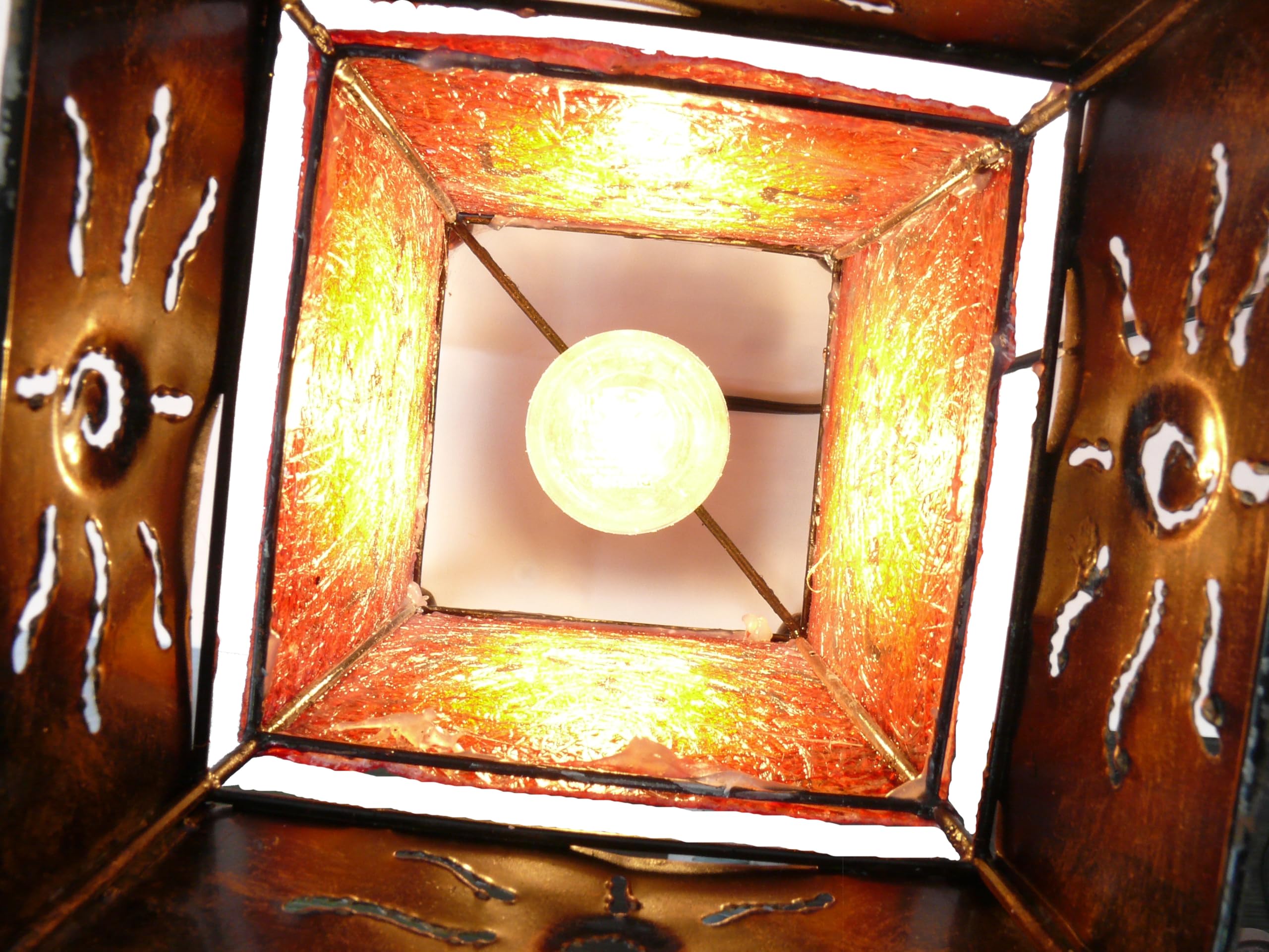 Lampe de table XENIA en métal et résine, Lumière de dècoration, hauteur env. 30 cm, luminaire d'ambiance