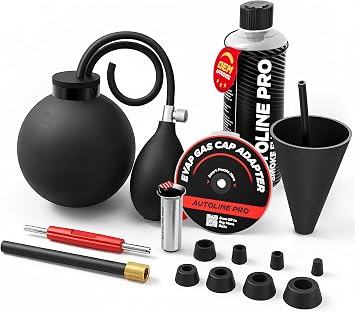 Automotive EVAP Smoke Machine Premium Accessories5 - Universal Gas Cap Adapter | Plugs Kit8 | EVAP Service Port Adapter | Bladder Adapter | Cone Adapter + Cone + EVAP GasCap + Bladder