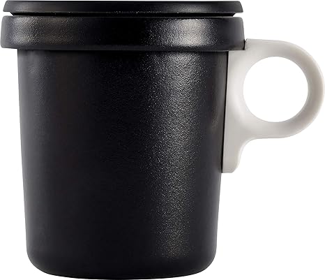 Amazon Co Jp Ovject キャンプ アウトドア 日本製 マグ カップ ホーロー ふた付き フックマグ 360ml 取っ手 着脱式 ブラックホワイト O Efm Bkwh ホーム キッチン