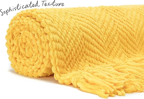 Miniatura 7 de Chanasya - Manta de punto muy suave con borlas cálida y acogedora, manta de felpa suave tejida para cama, sofá, silla, sofá, sala de estar, cama,