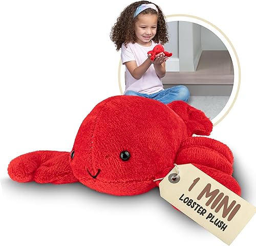 Miniatura 2 de Forest & Twelfth Langosta de peluche, juguete de peluche individual para niños, recuerdos de fiesta de animales marinos y bolsas de golosinas,