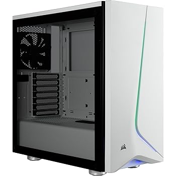 Corsair Carbide SPEC-06 RGB PC-Gehäuse (Mid-Tower ATX, mit gehärtetem Glas) weiß