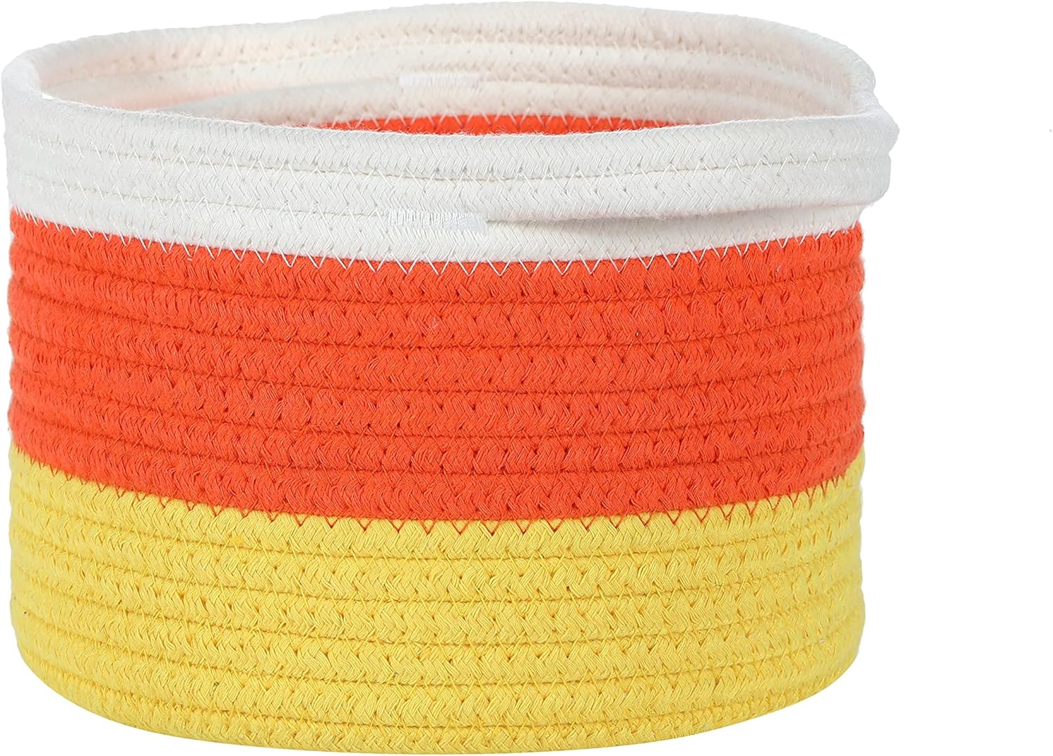 Midlee Candy Corn Halloween Rope Basket (Small)