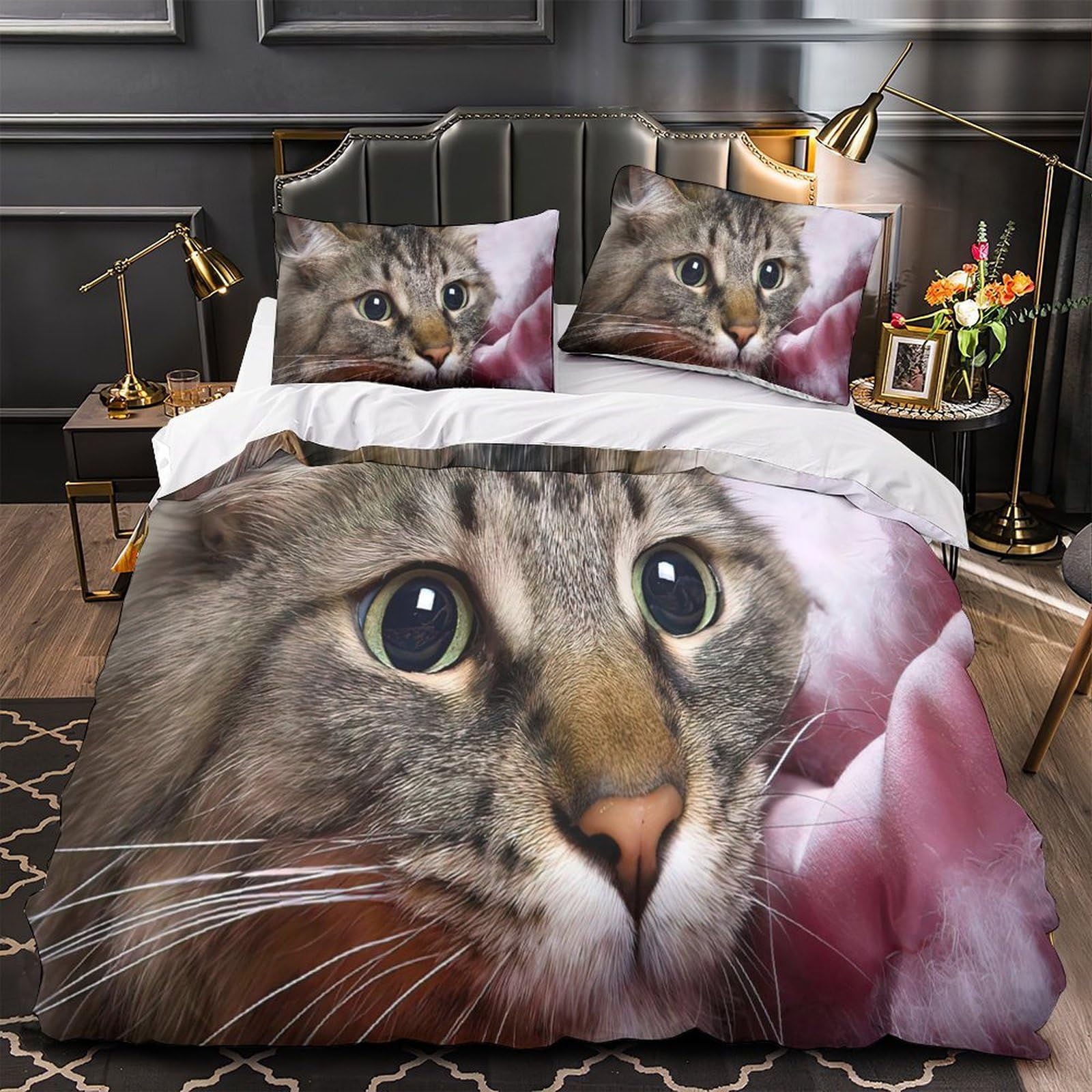 Housse de couette chiot mignon parure de lit douce pour nuits paisibles