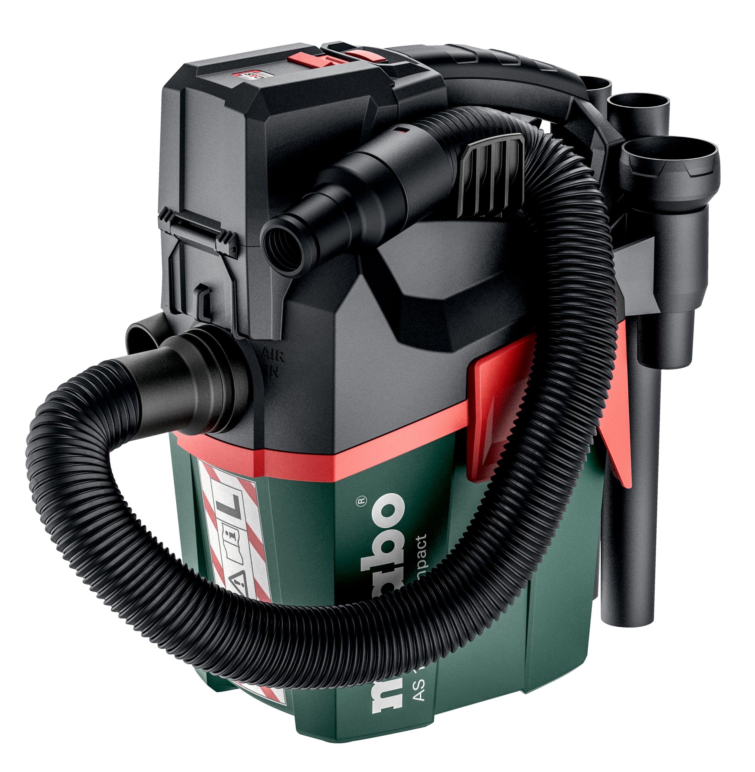 metabo aspiratore a batteria AS 18 L PC Compact – 602028850 – 18 V – Aspiratore con pulizia manuale del filtro, modalità Boost ed Eco