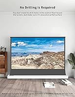 Vista 3 de VIVIDSTORM pantalla de proyección de suelo con elevación motorizada, rechaza la luz ambiental, carcasa blanca, para proyector normal de enfoque