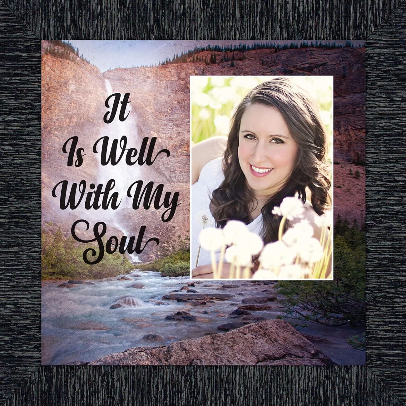 Crossroads Home Décor It Is Well With My Soul Wall Art, It Is Well With My Soul Picture Frame, 7402B