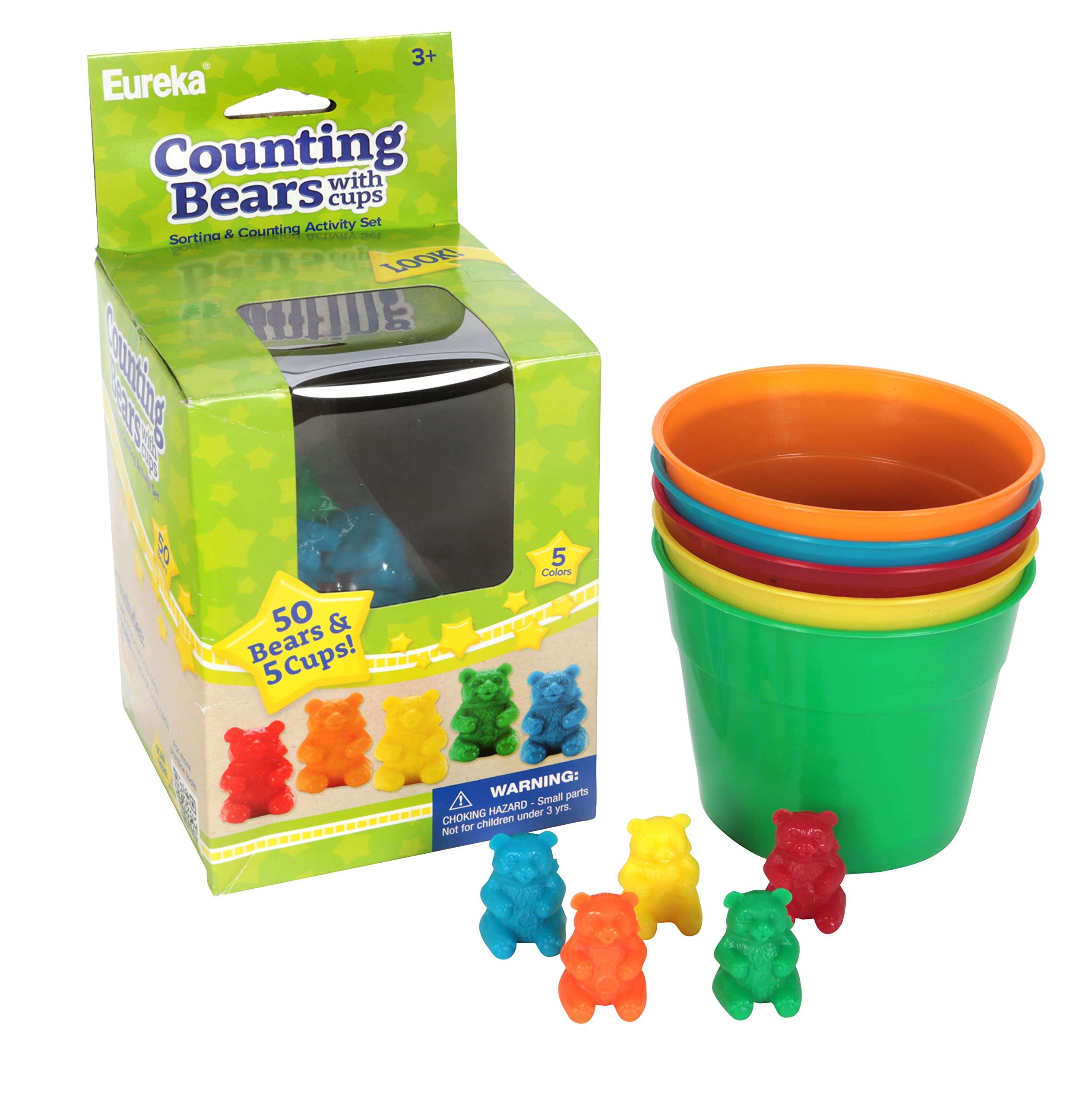 50 counting with cup  bear 10 pack BMAG Counting Bears with Sorting Cups and Activity Cards for  main image 3