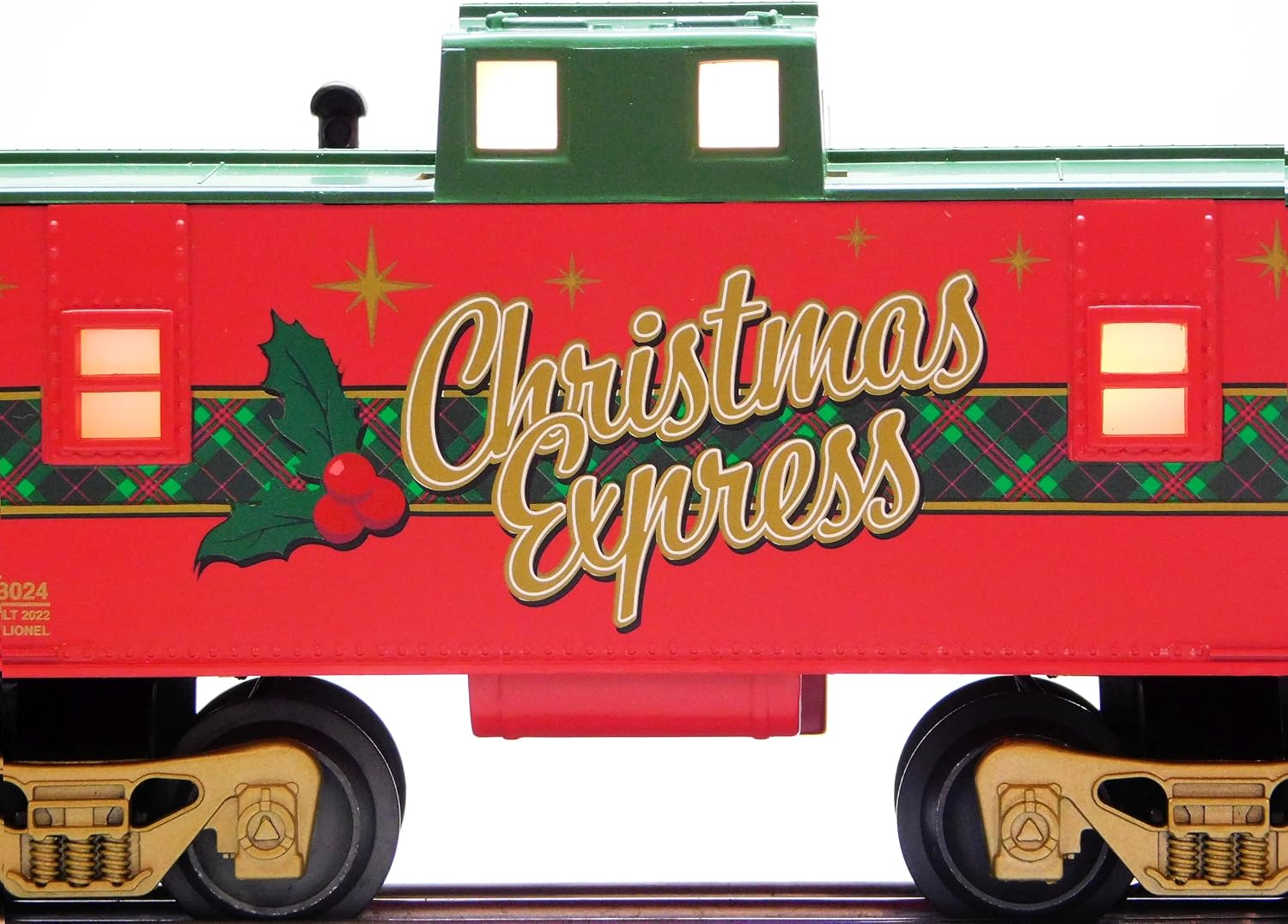Lionel Christmas Celebration Caboose w Interior Lights O Gauge 2223020-C