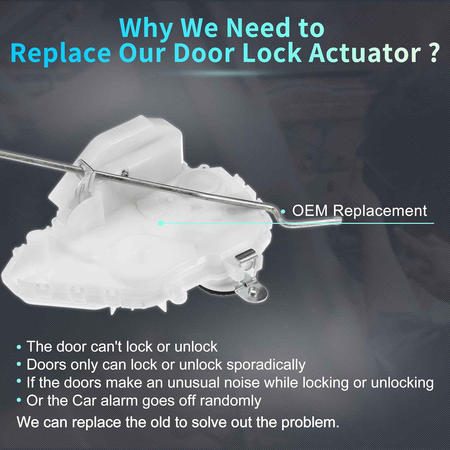 X AUTOHAUX Replacement Front Right Passenger Side Power Door Lock Actuator Motor for Honda Accord 2008 Door Latch Actuator Assembly Replace No.72110TA0A12 White