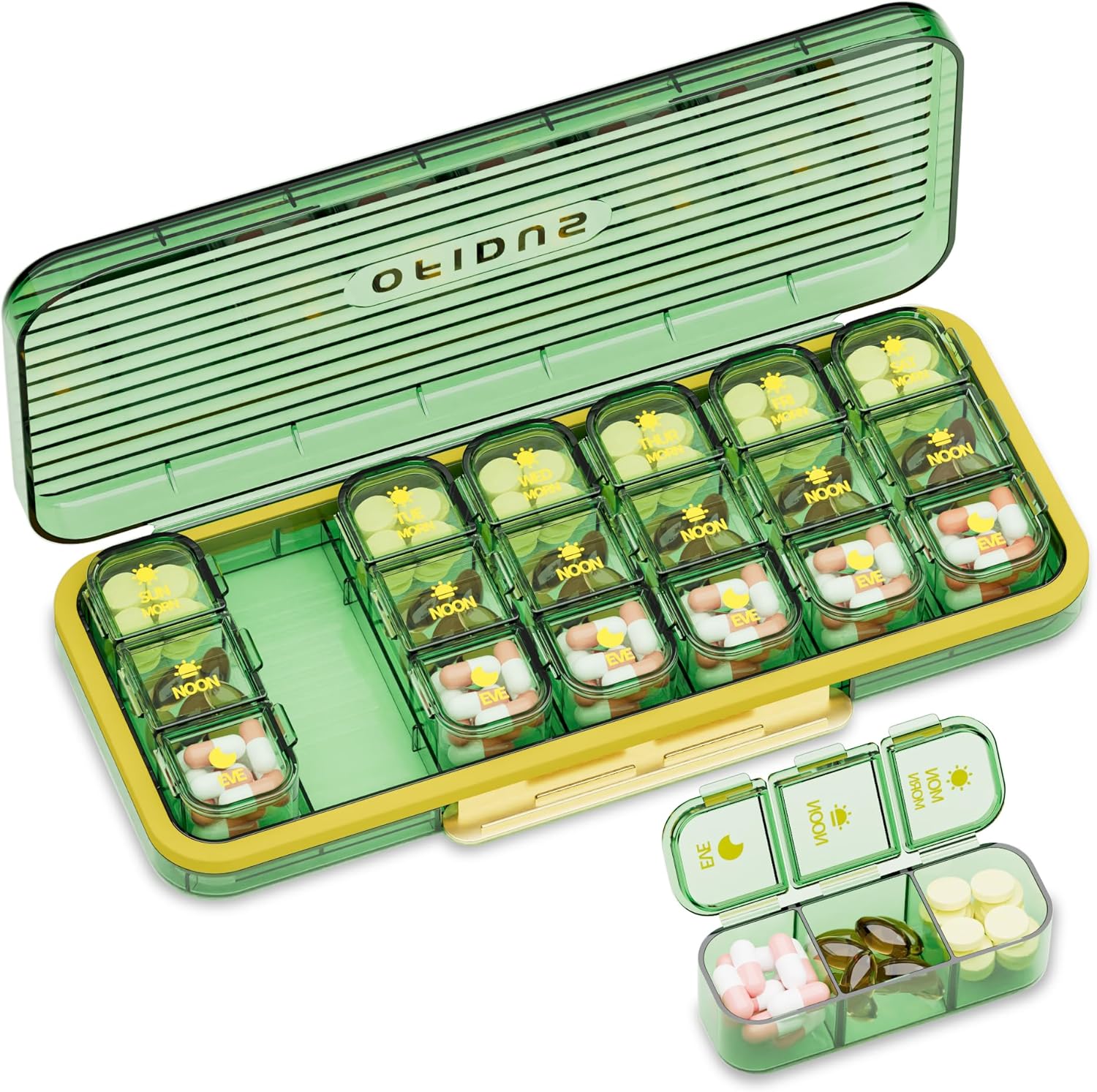 OFIDUS 21 Cells 3 Times a Day Pill Organiser Moistureproof Daily Cute