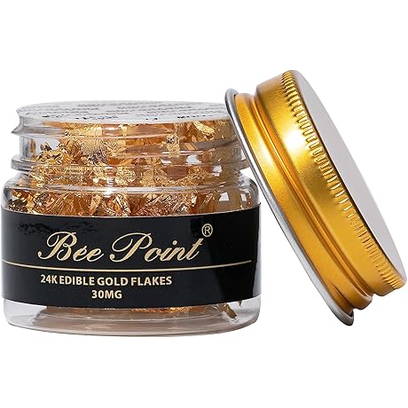 BeePoint 24K Edible Gold Foil Flakes