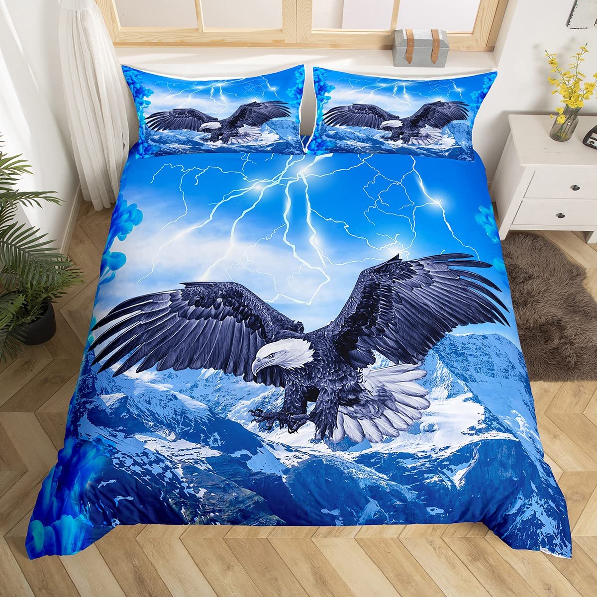 Housse de Couette Aigle Lit Enfant : Fini le Linge de Lit Qui Rêche et se Décolore