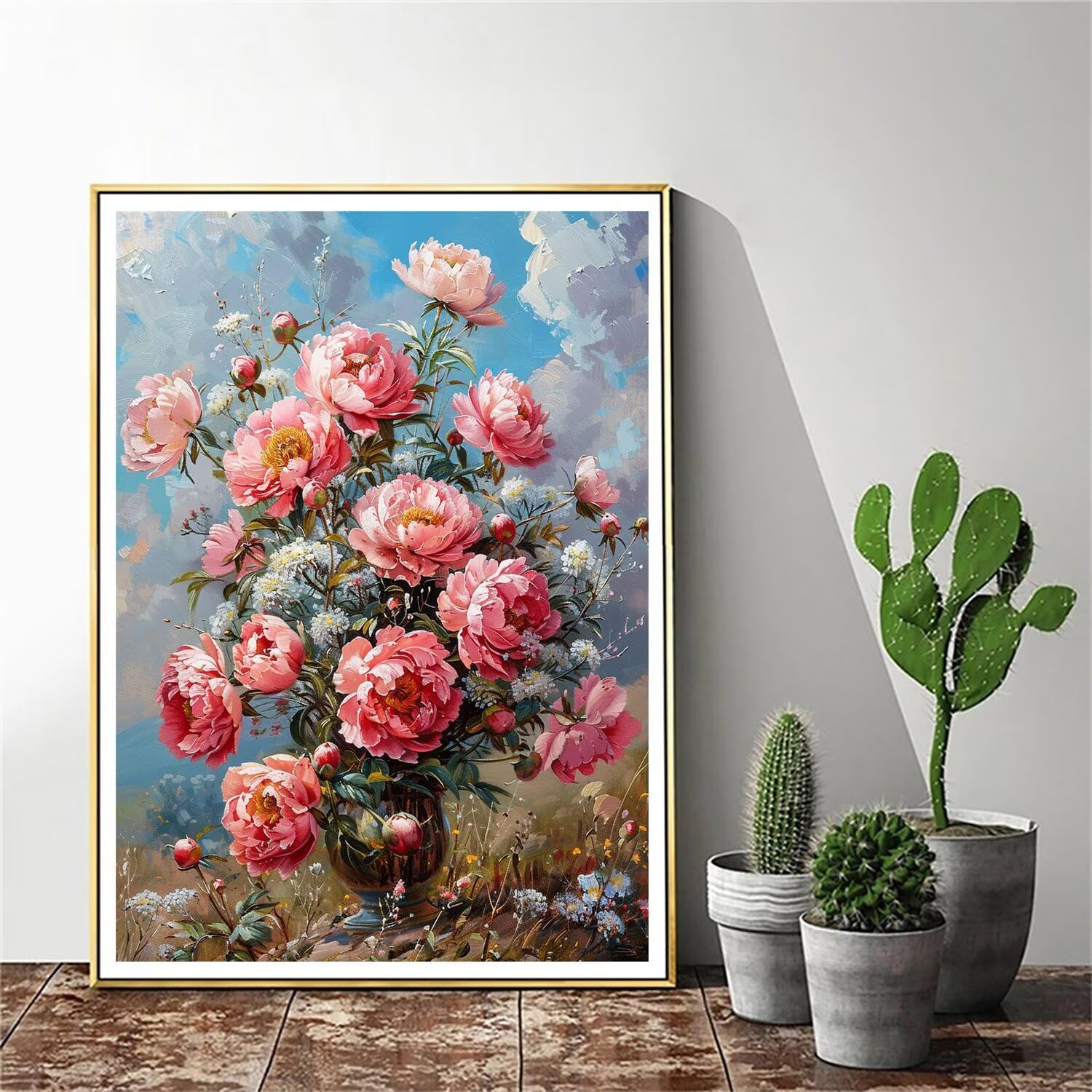 Pintar por Numeros Adultos pintar por numeros niños manualidades niños 10 años, DIY Pintar por Números de Pincel y Pintura acrílica Decoraciones para el Hogar Manualidades, sin Marco 60x80cm C-66