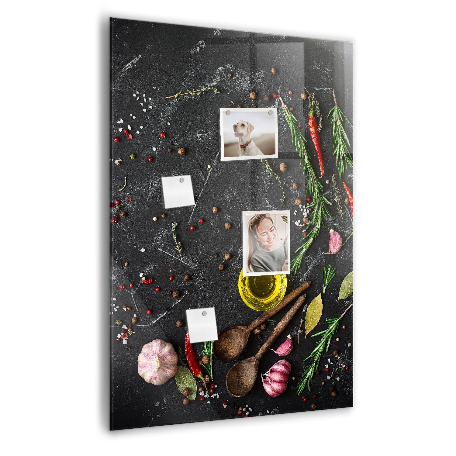 Tableau en verre vertical magnétique premium résistant pour organisation