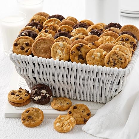 Mrs. Fields 48 Nibblers Bite-Sized Cookies Basket Assorted with 48 Nibblers Bite-Sized Cookies in our 5 Classic Cookie Flavors