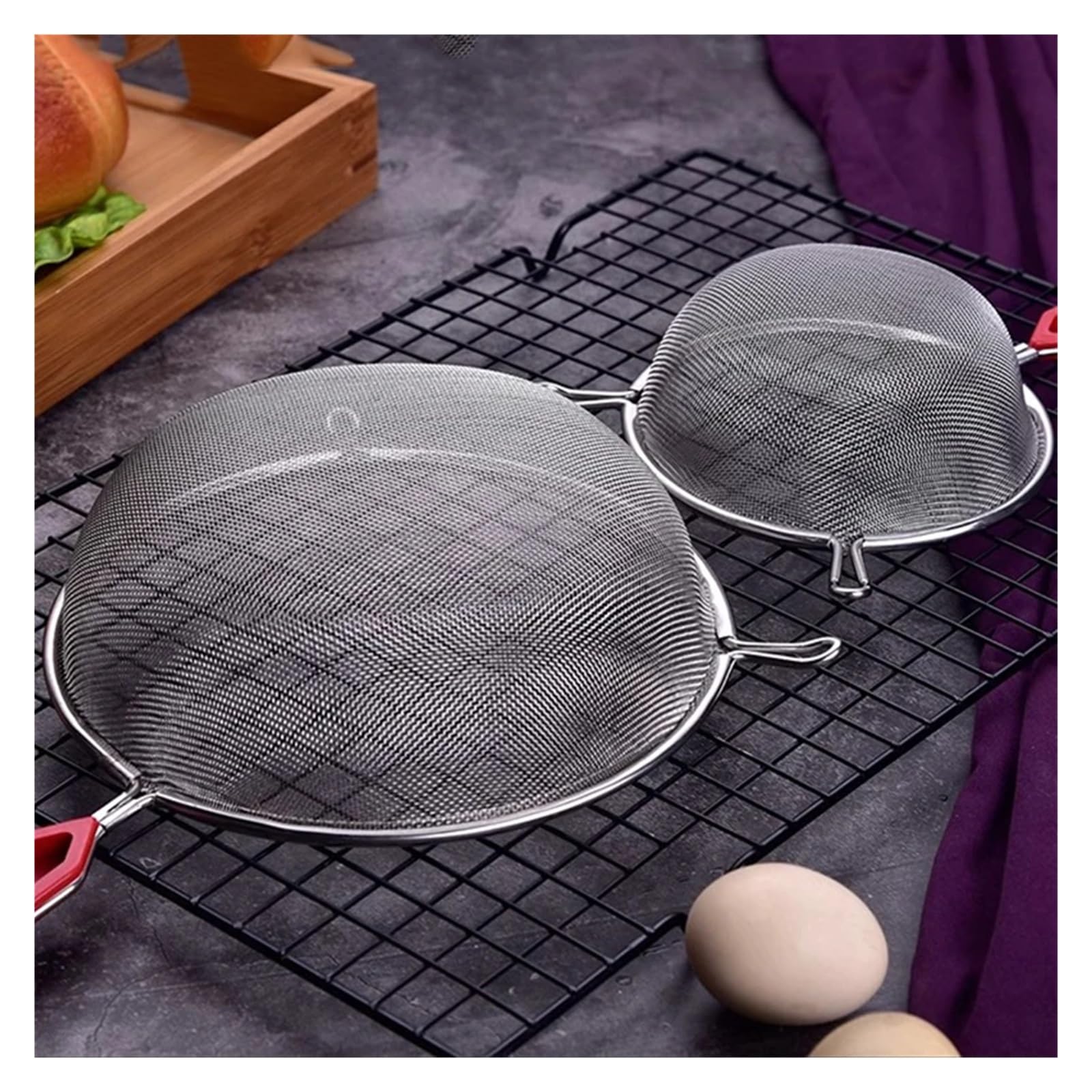 colador acero inoxidable 1 filtro de acero inoxidable for harina, tamiz, herramienta for pasta, máquina for hacer ramen y papas fritas, accesorios cocina(12cm)