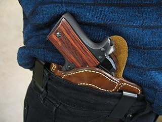 Azula IWB 2 Clip Leather in The Waistband Concealed Carry Holster for Kimber Micro 9 9mm CCW TAN RH