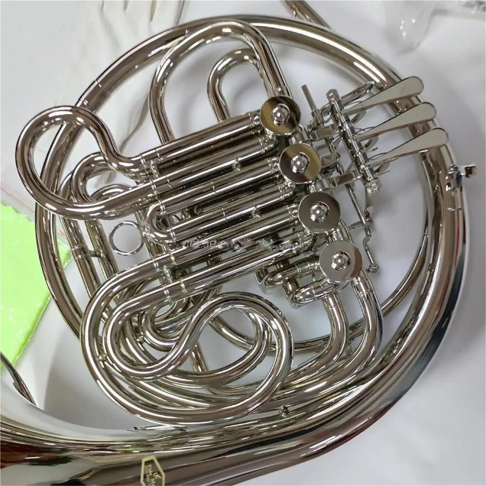 Cors D'harmonie Cor Français En Fa Sib Plaqué Nickel À Quatre Clés Et Double Rangée