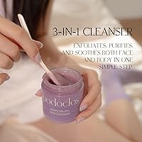 Vista 2 de Grape Gelato Pack Cleanser Limpiador exfoliante facial y corporal, suave con la piel, resistente con las células muertas, exfoliante a base