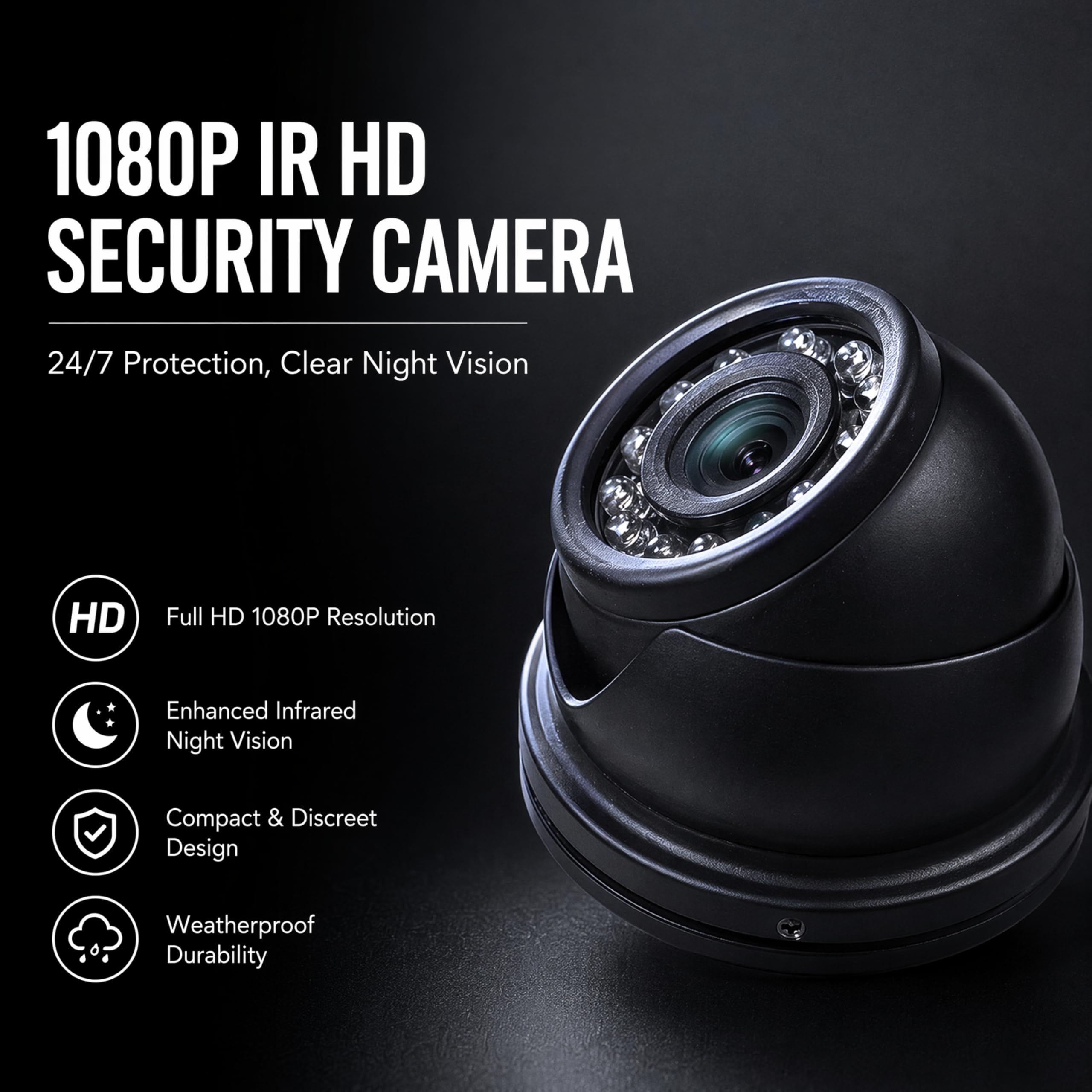 AHD TVI CVI Analogico Mini Telecamera Dome 1080P Telecamera di Sicurezza Impermeabile IR Dome 2MP 4 in 1 Hybrid 2.8mm Visione Notturna Infrarossi CCTV Videosorveglianza HD Over Coax Nero
