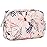 Narwey Small Makeup Bag for Purse Mini Cosmetic Bag Travel Makeup Pouch Zipper Pouch Cute Make up Bags with Compartments for Women Girls (Beige Flamingo, Small)