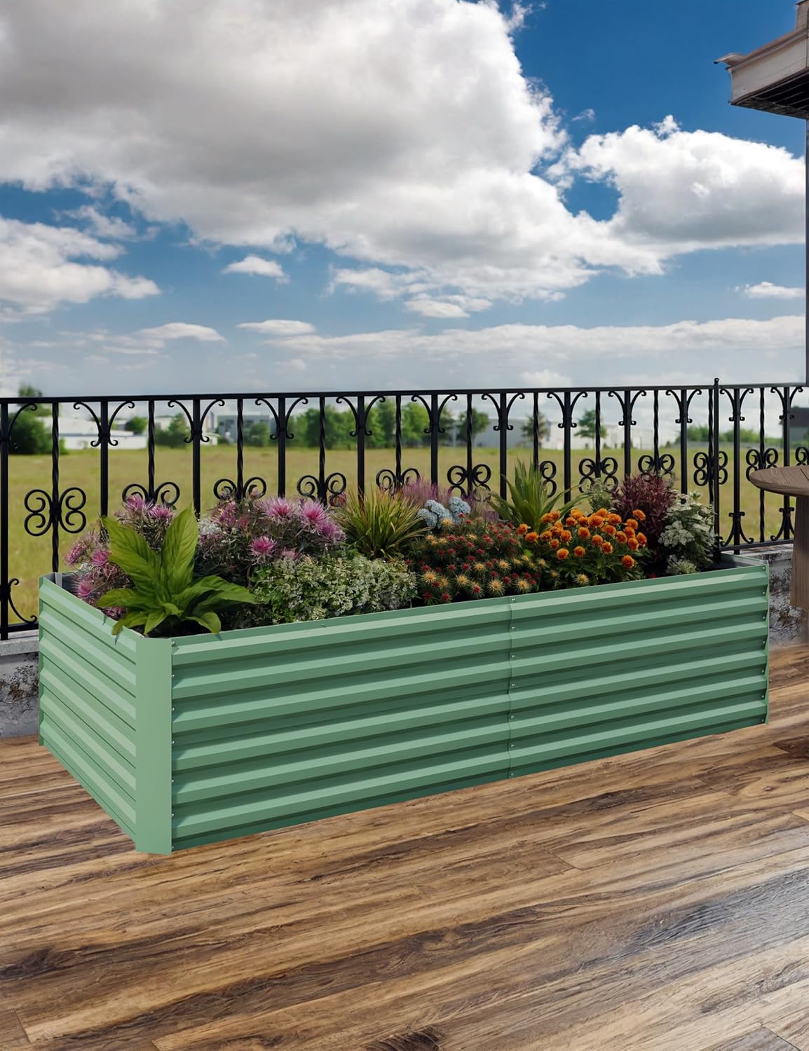 VORTEXTOVE 6x3x2ft Galvanized Raised Garden Bed,Deep Root